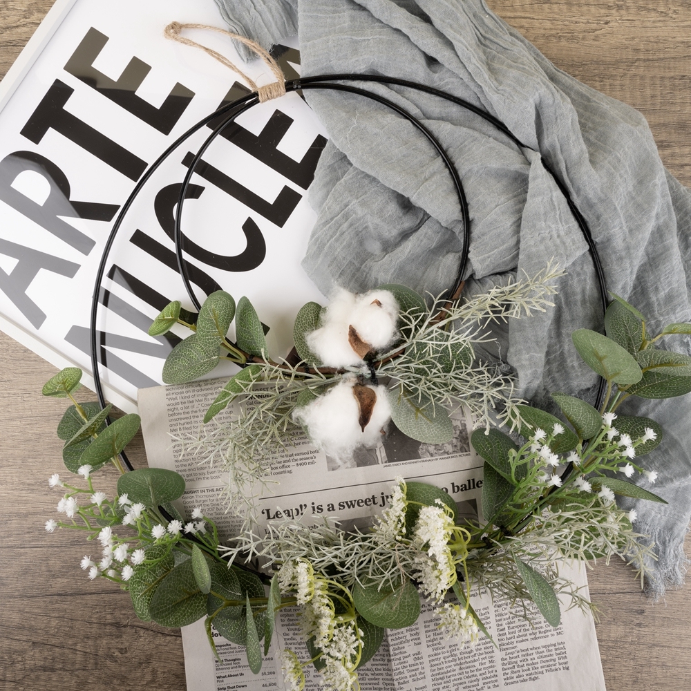 CF01070 Artificial Green Spring Wreath New Design Garden Wedding Decoration Party Decoration