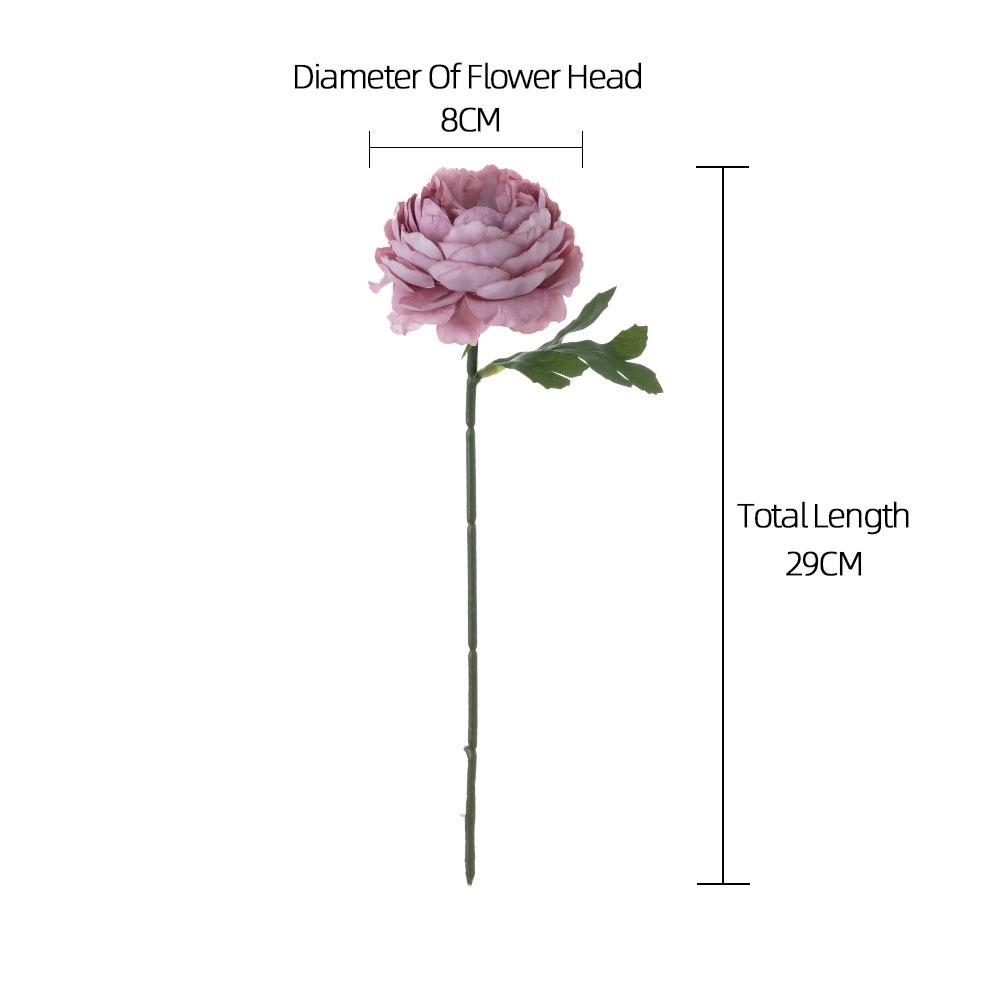 MW57892 Simulated Handmade Silk Tea Roses Flowers Long Stem Artificial Camellia Flower