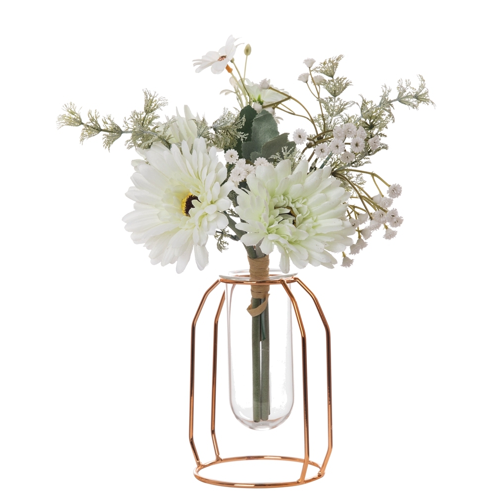 CF01105 Artificial Flower Bouquet Gerbera Wild Chrysanthemum Gypsophila New Design Flower Wall Backdrop