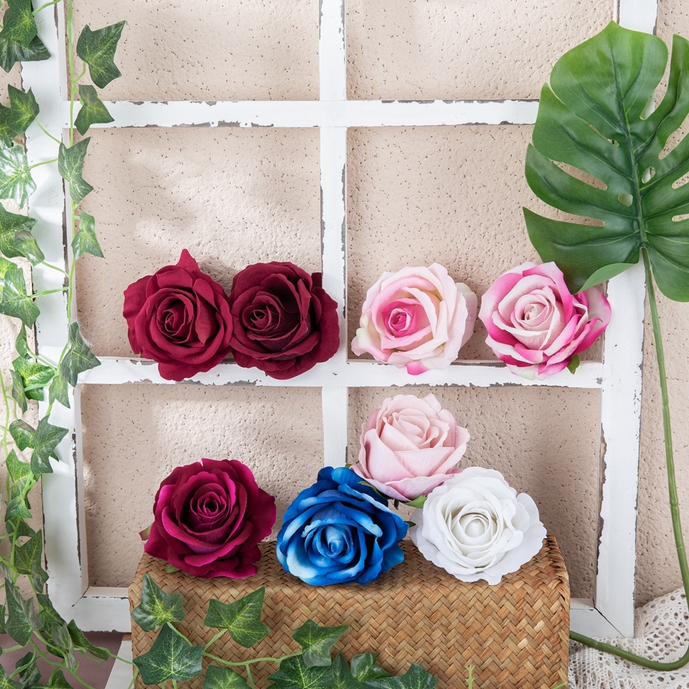 MW03338 High Quality Artificial Flower Head Height 5.5cm Rose Head For Mother's Day gift