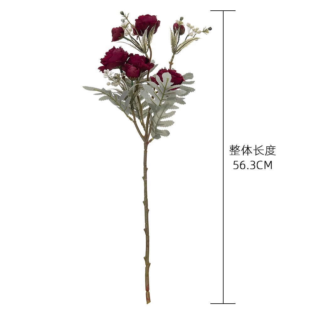 MW83112 Artificial Flower Fabric Rose Stem In stock Low MOQ Ranuculus for Baby Shower Home Wedding Spring Decor