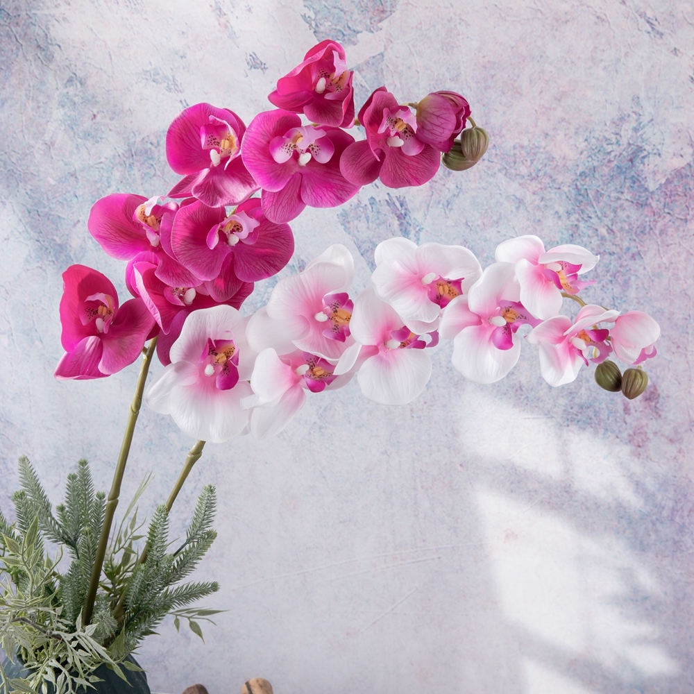 MW18902 Home Supermarket Artificial Flower White Orchid For Christmas Decoration
