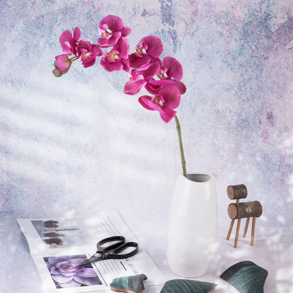 MW18902 Home Supermarket Artificial Flower White Orchid For Christmas Decoration