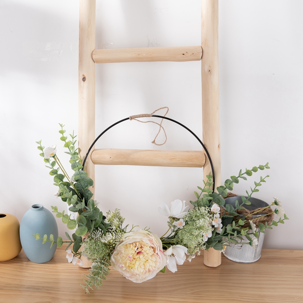 CF01178 Artificial Peony Half Wreath Wall Hanging New Design Flower Wall Backdrop