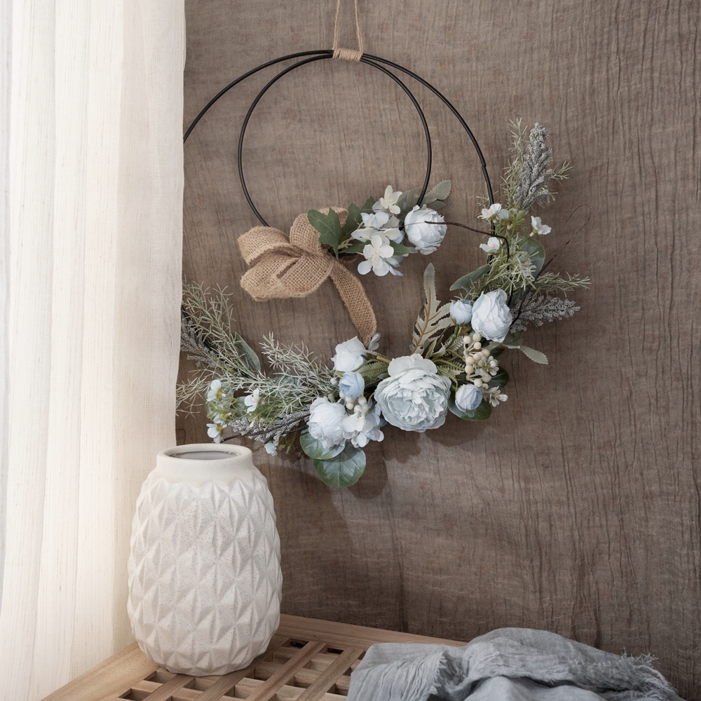 CF01075 Artificial Lotus Double Wreath New Design Popular Flower Wall Backdrop Festive Decorations