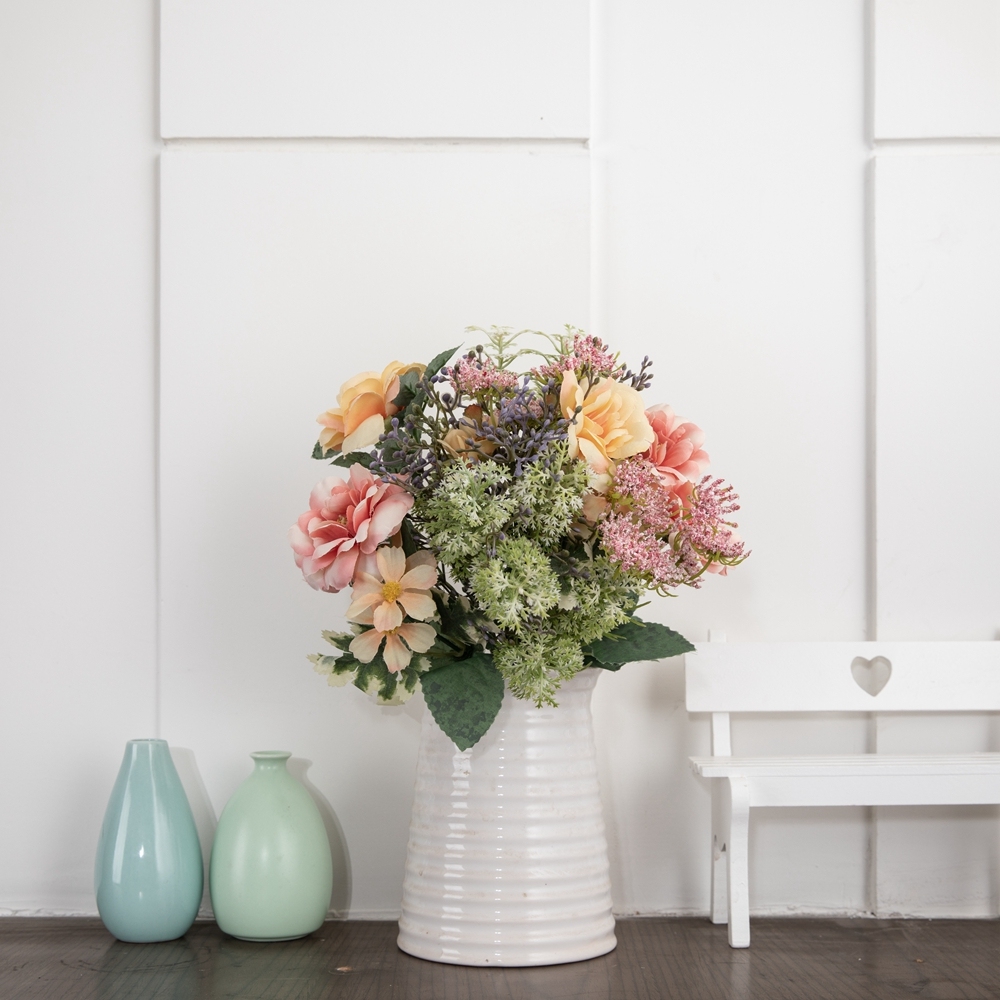 CF01175 Artificial Camellia Chrysanthemum Bouquet New Design Decorative Flowers and Plants