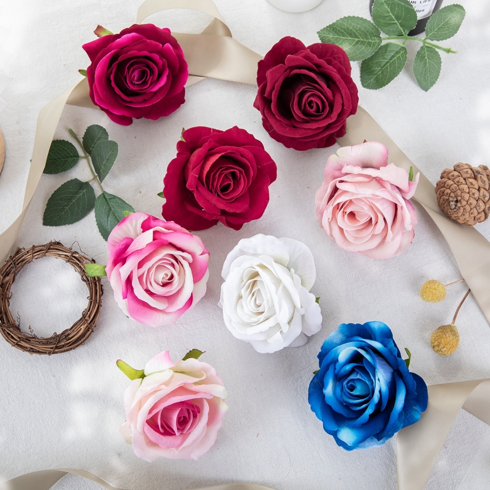MW03338 High Quality Artificial Flower Head Height 5.5cm Rose Head For Mother's Day gift