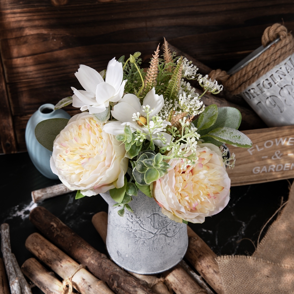 CF01176 Artificial Peony Chrysanthemum Bouquet New Design Silk Flowers Festive Decorations
