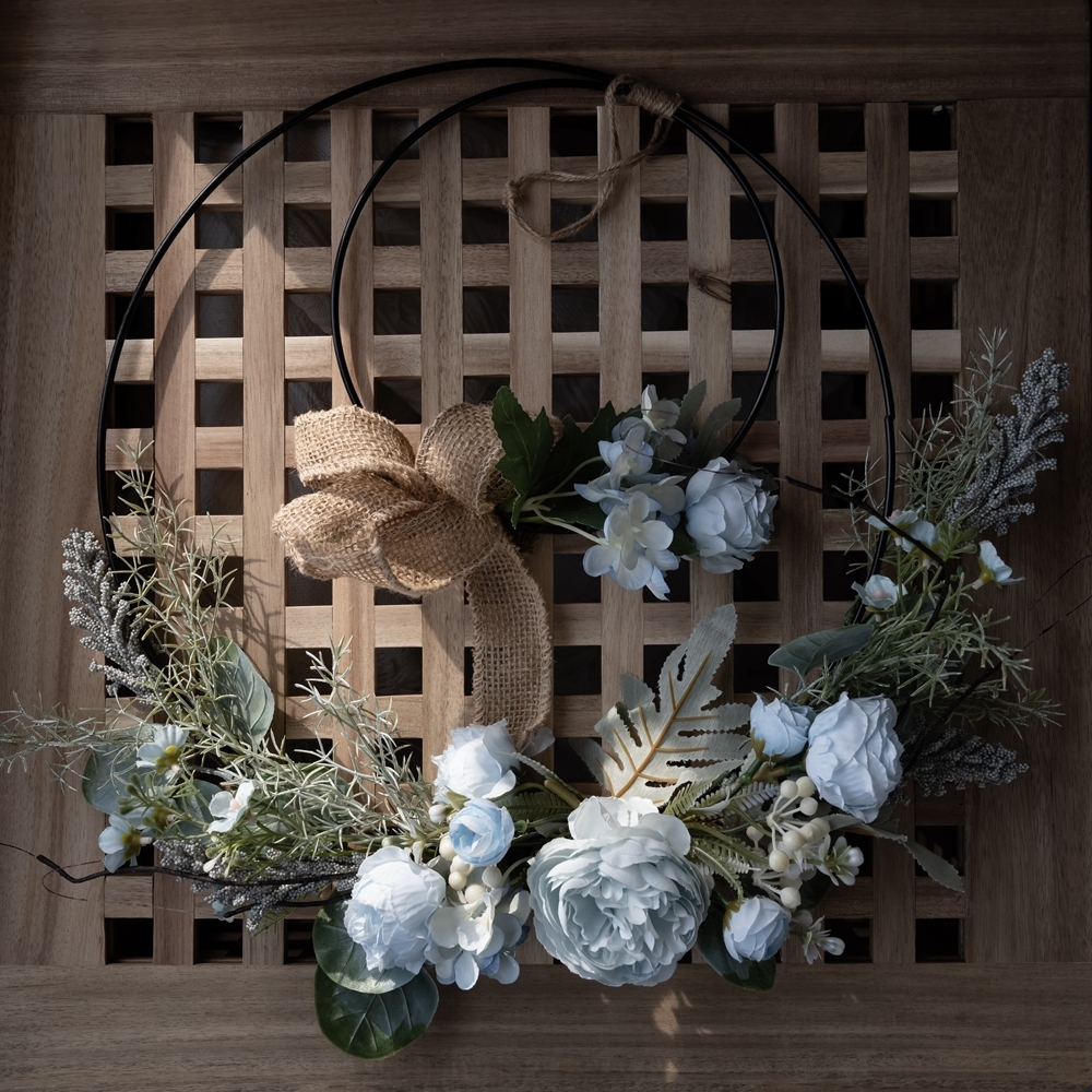 CF01075 Artificial Lotus Double Wreath New Design Popular Flower Wall Backdrop Festive Decorations