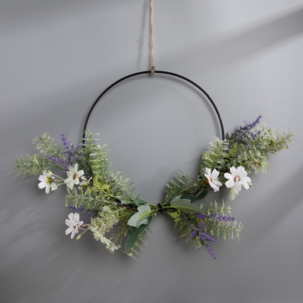 CF01119 Realistic Artificial Small Chrysanthemum Wreath Plastic vanilla Accessories For Bridal Bouquet