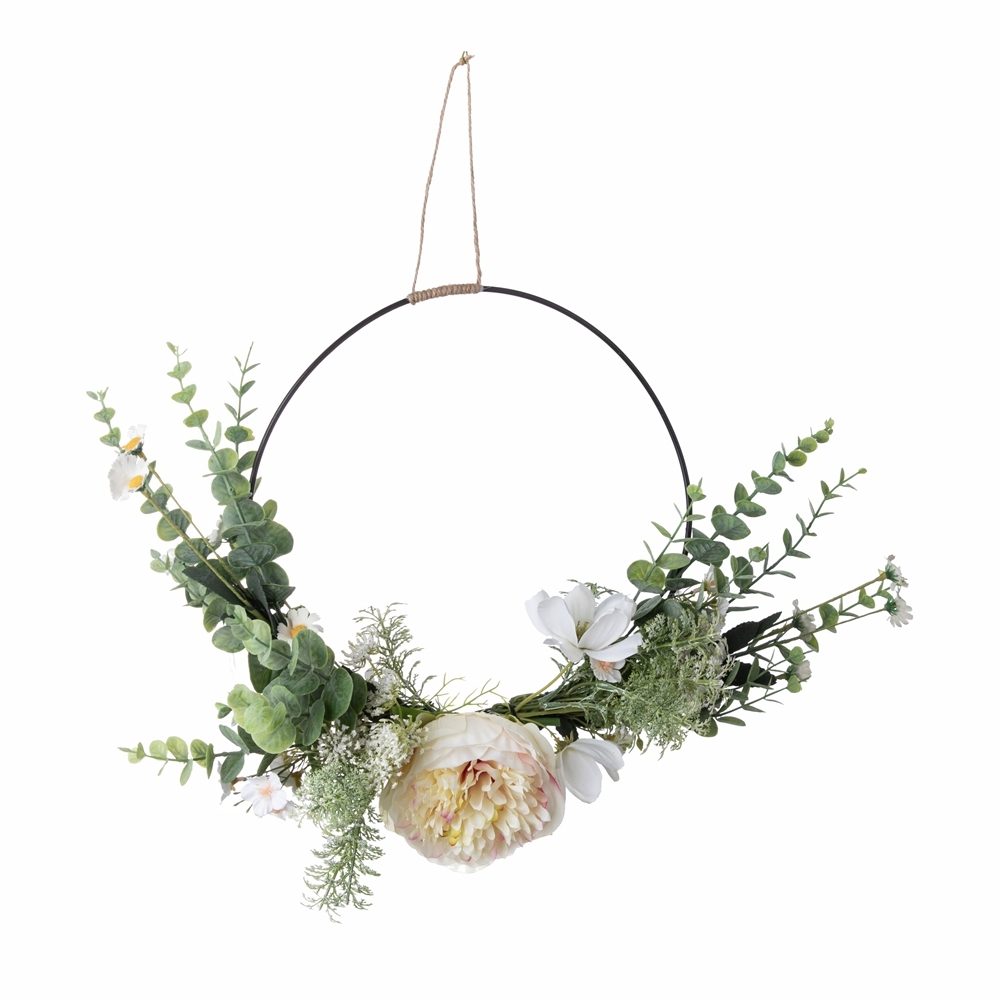 CF01178 Artificial Peony Half Wreath Wall Hanging New Design Flower Wall Backdrop