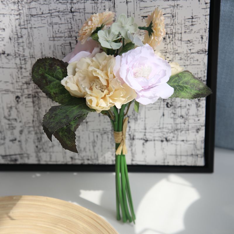DY1-806A Hot Sale Artificial Flower Bouquet Artifical Silk Rose For Decorative Flowers and Plants