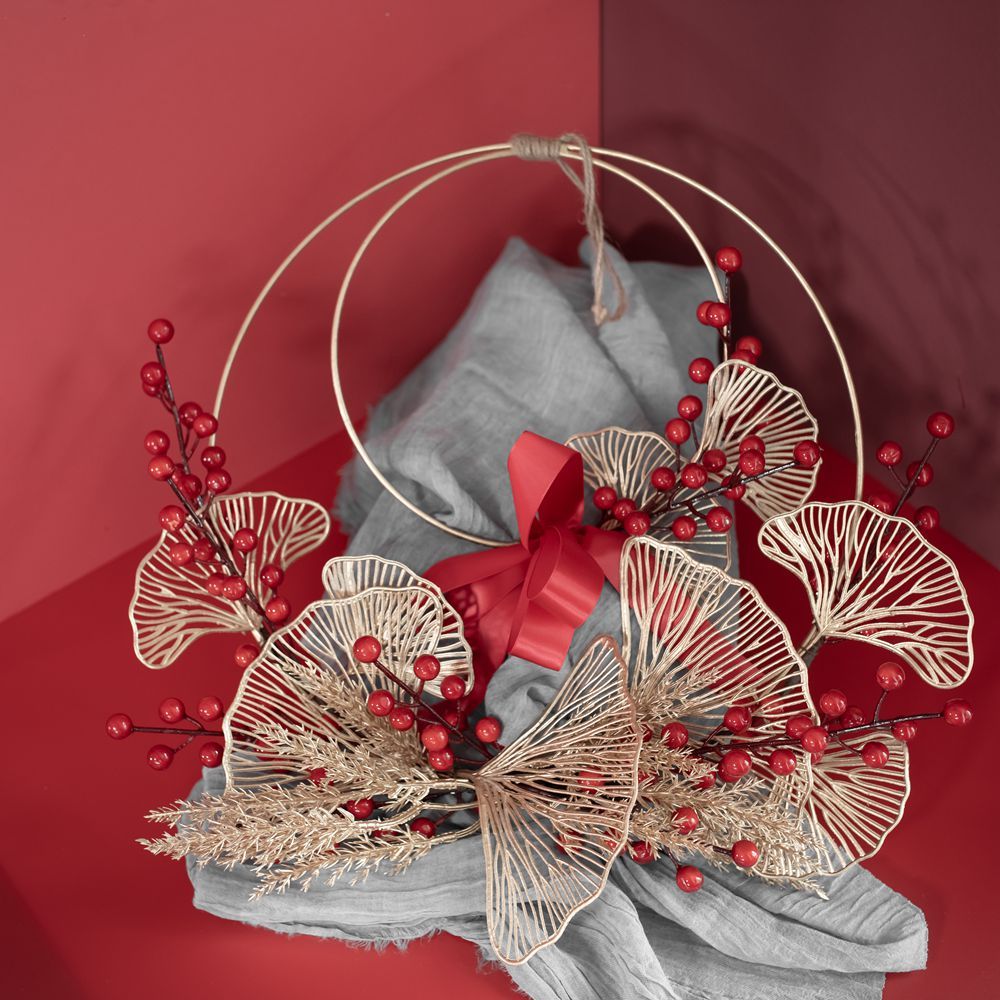 CF01058 Artificial Berry Double Garland Wall Hanging New Design Christmas Decoration Festive Decorations