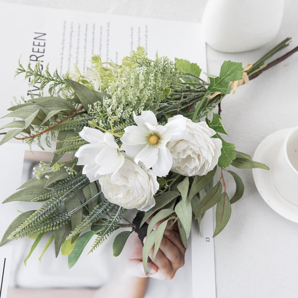 CF01143 Artificial Lotus Cosmos Bouquet New Design Decorative Flowers and Plants