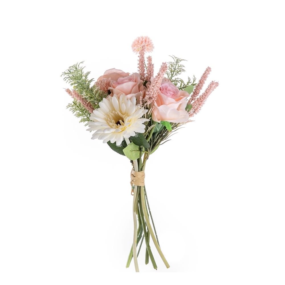 CF01201 Artificial Rose Chrysanthemum Dandelion Bouquet New Design Bridal Bouquet Silk Flowers