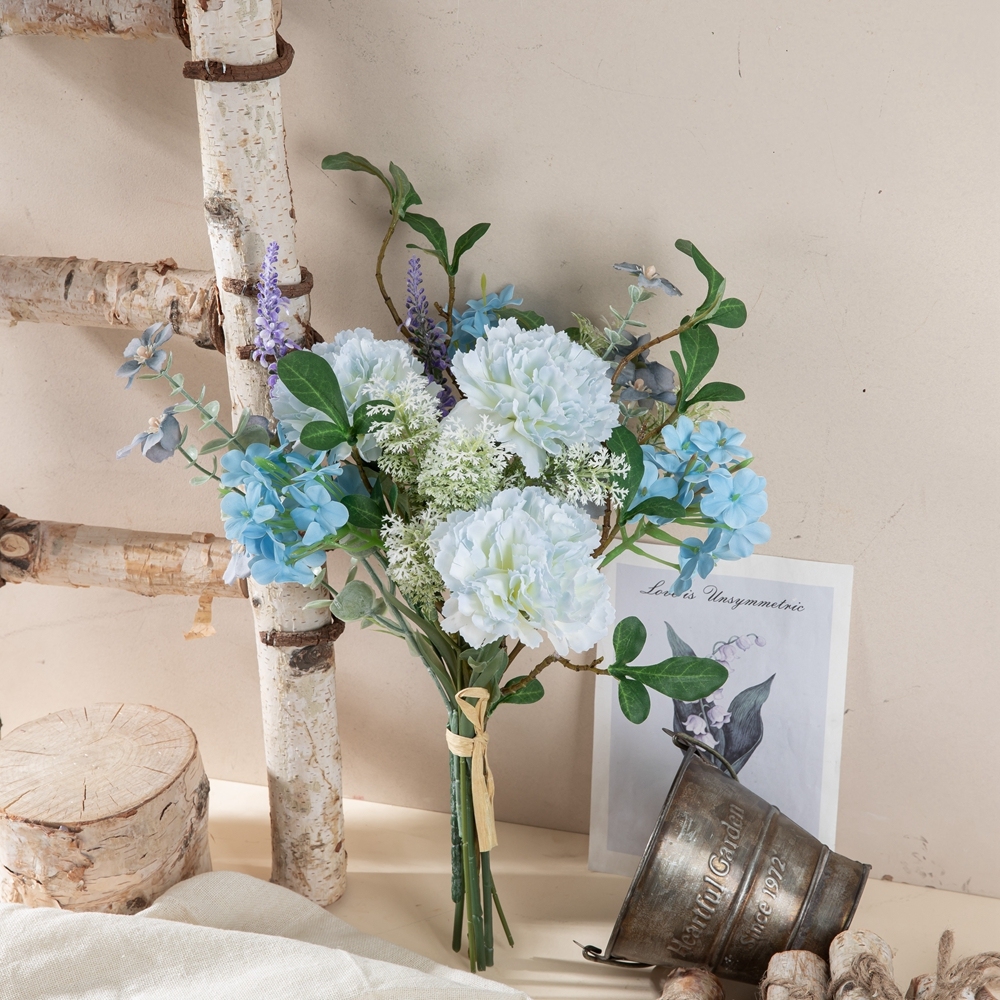 CF01286 Artificial Silk Carnation snowball cherry orchid bouquet for Home Office Table Wedding Flower Bouquet