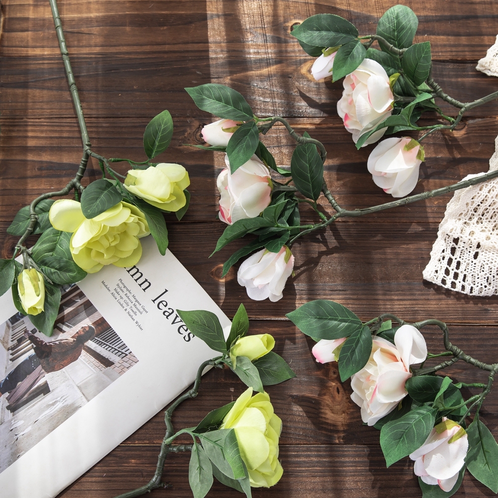 GF15265A Wholesale Artificial Flower Artificial Silk Cream Cape Jasmine For Christmas Picks