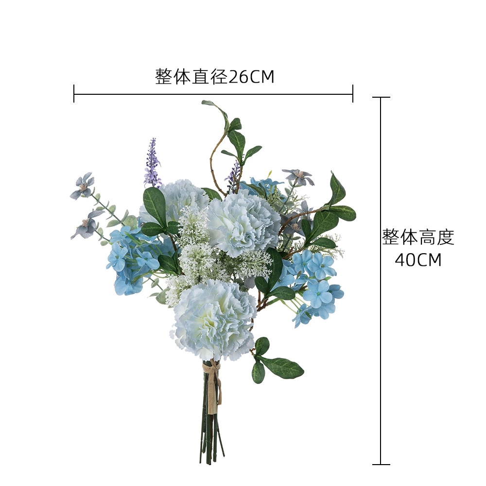CF01286 Artificial Silk Carnation snowball cherry orchid bouquet for Home Office Table Wedding Flower Bouquet