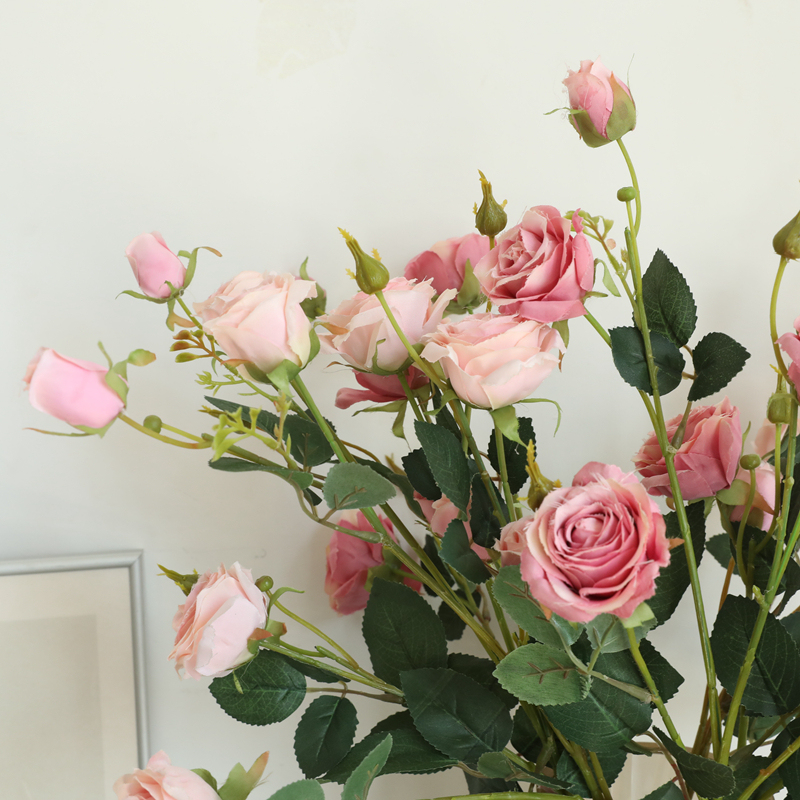 DY1-3506 New Design Artificial Flower Orange rose bunch artificial flower For Wedding Supplies