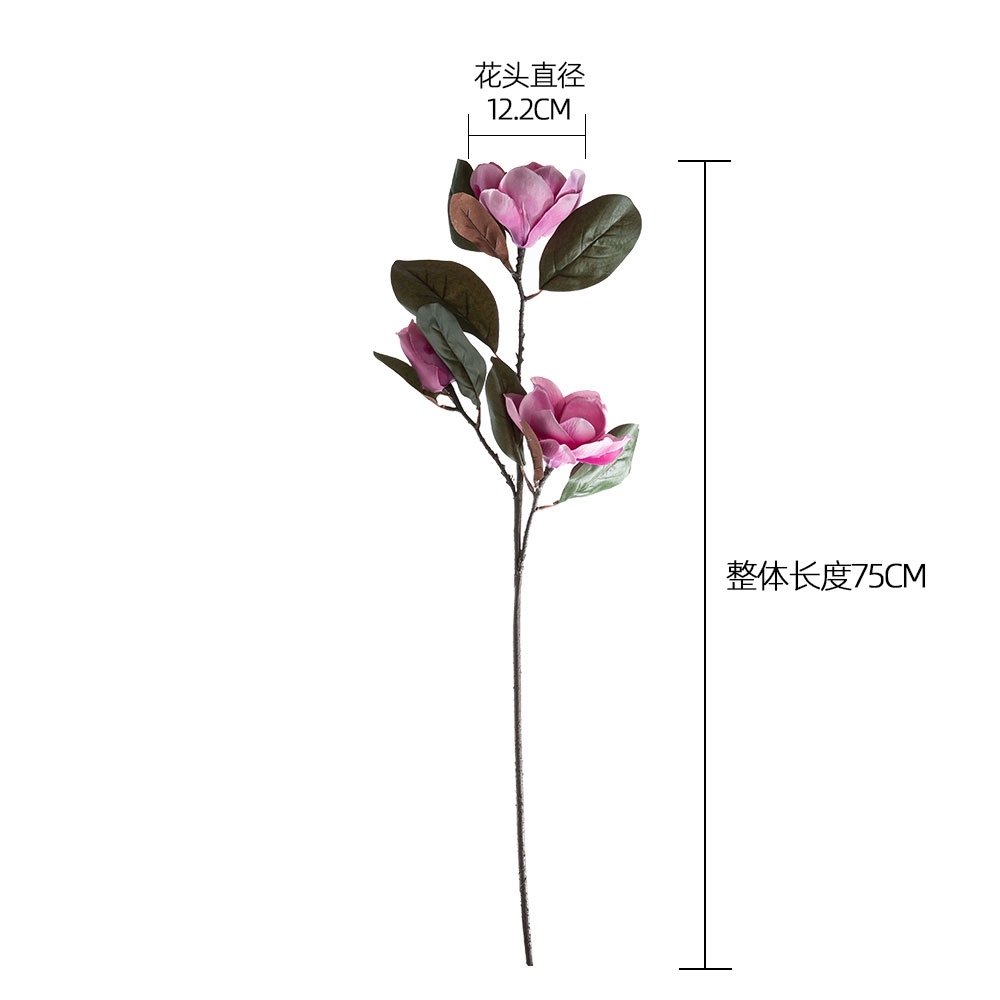 DY1-1131 New Design Artificial Flowers Magnolia White Silk Flower Branches For Wedding Supplies