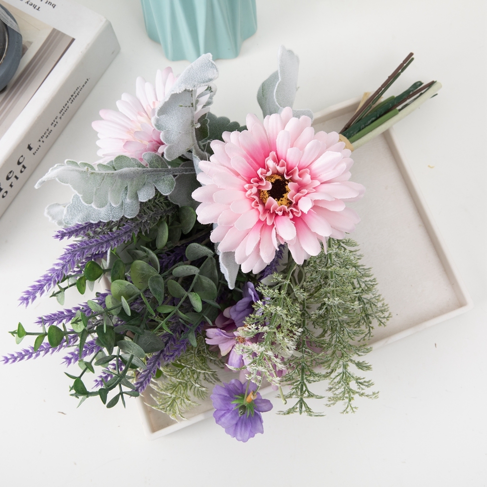 CF01156 Artificial Gerbera Bouquet New Design Garden Wedding Decoration Silk Flowers