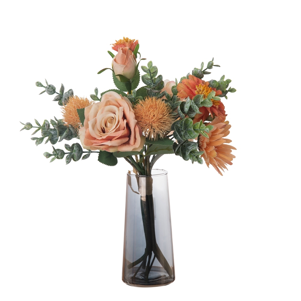CF01101 Artificial Rose Dandelion Gerbera Hydrangea Bouquet New Design Decorative Flowers and Plants