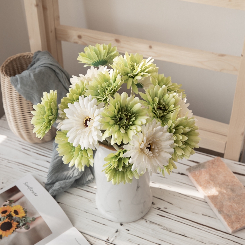 GF10004 silk Polychromatic fall Gerbera artificial flower for home decoration