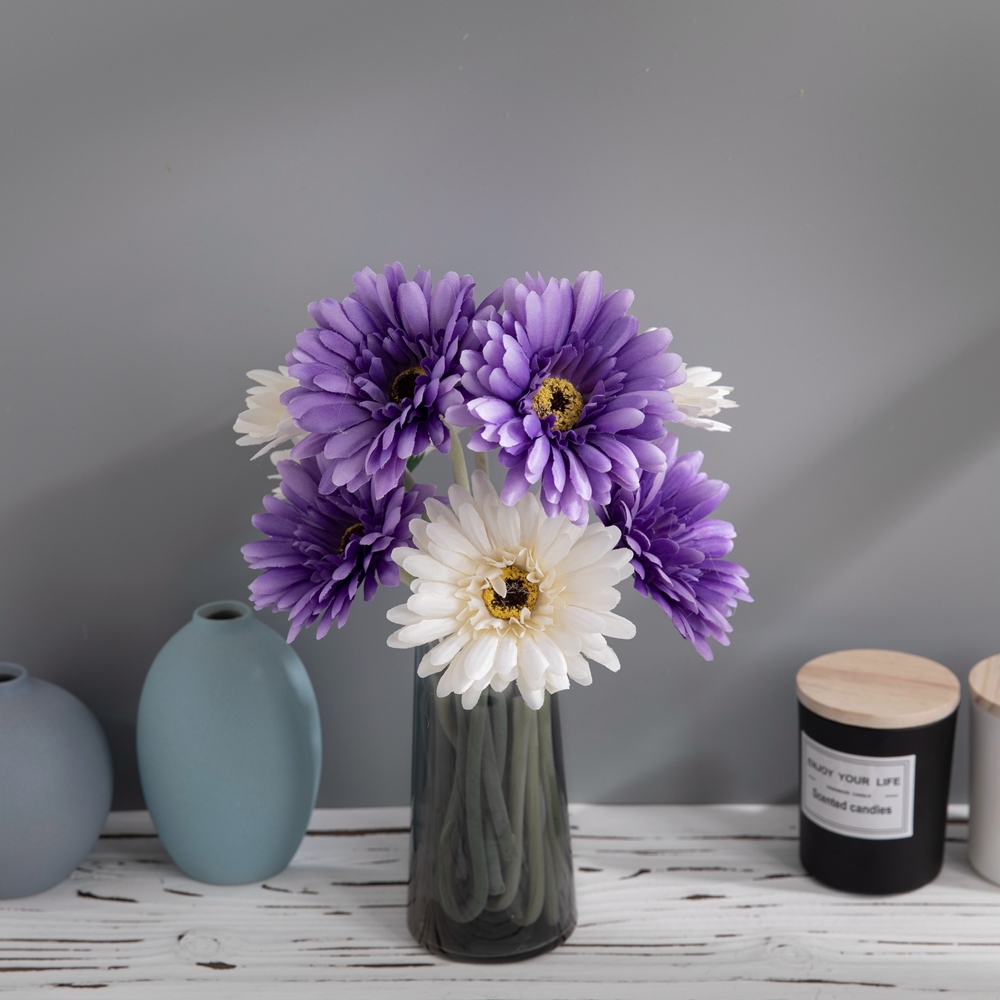 GF10004 silk Polychromatic fall Gerbera artificial flower for home decoration