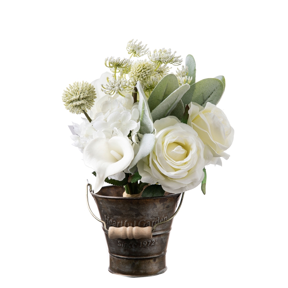 CF01200 Artificial Rose Calla Lily Hydrangea Thorn Ball Bouquet New Design Valentine's Day gift