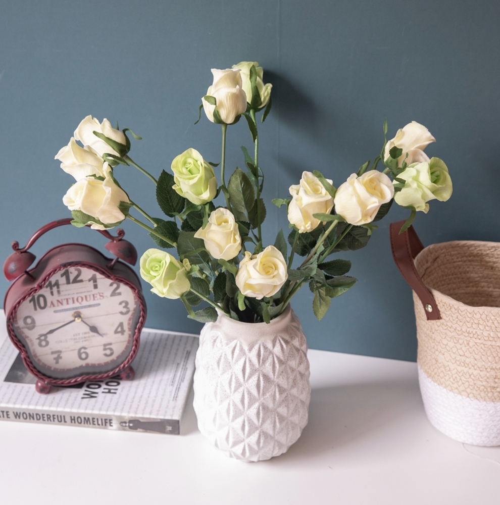 MW01504 Hot Sale Artificial Flower PU Material Rose Stem H: 43 centimeter For Decorative Flowers and Plants