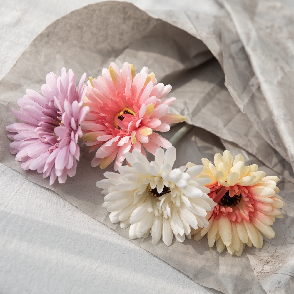 GF10004 silk Polychromatic fall Gerbera artificial flower for home decoration