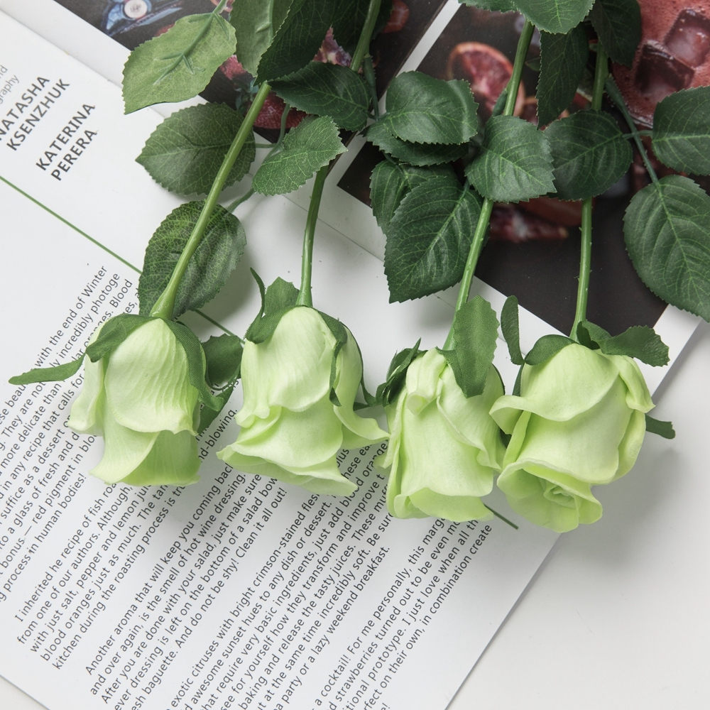 MW01504 Hot Sale Artificial Flower PU Material Rose Stem H: 43 centimeter For Decorative Flowers and Plants