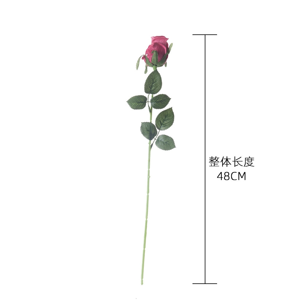 MW01504 Hot Sale Artificial Flower PU Material Rose Stem H: 43 centimeter For Decorative Flowers and Plants