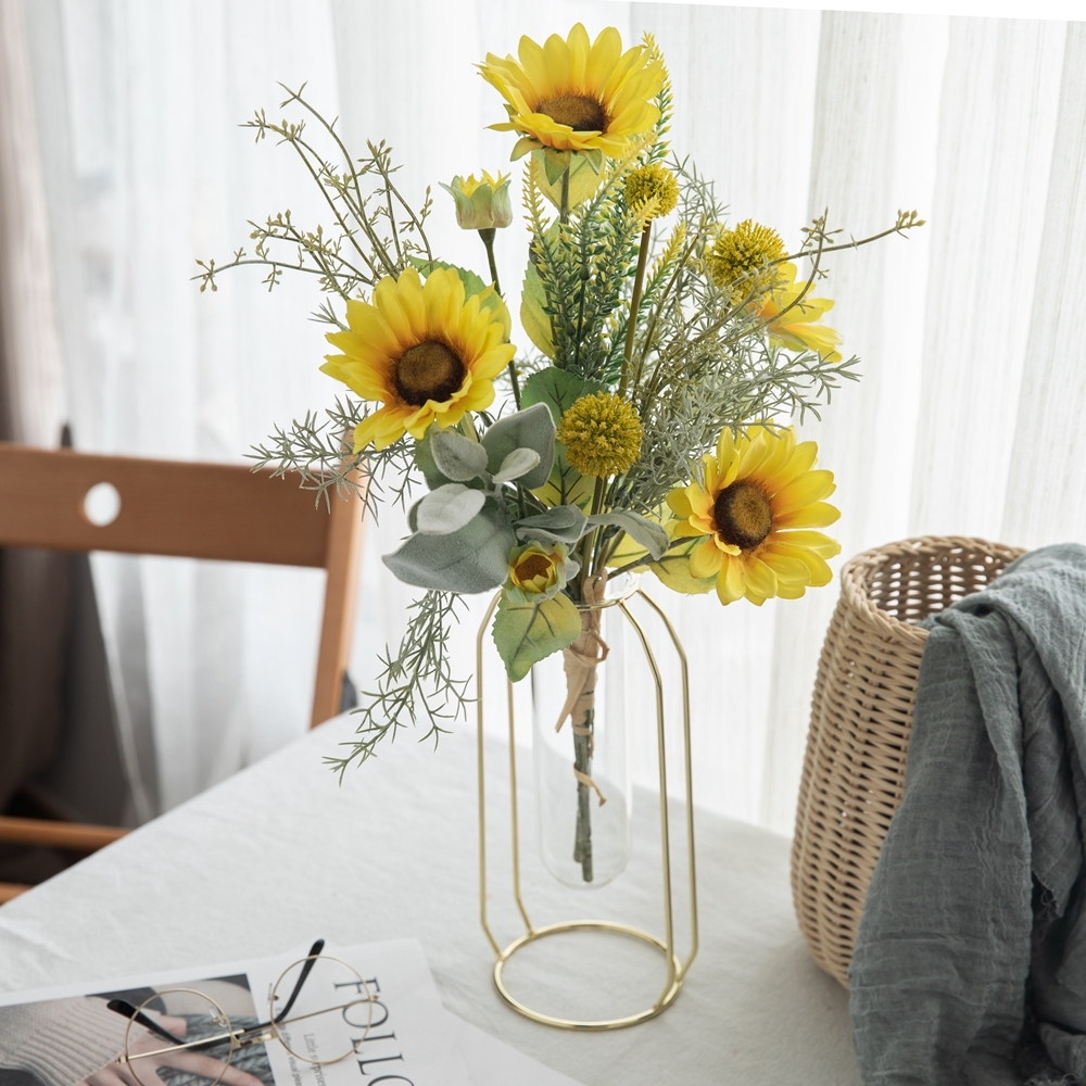 CF01123 Artificial Sunflower Thorn Ball Bouquet New Design Garden Wedding Decoration