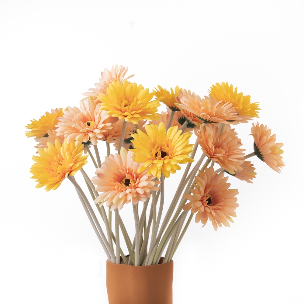 GF10004 silk Polychromatic fall Gerbera artificial flower for home decoration