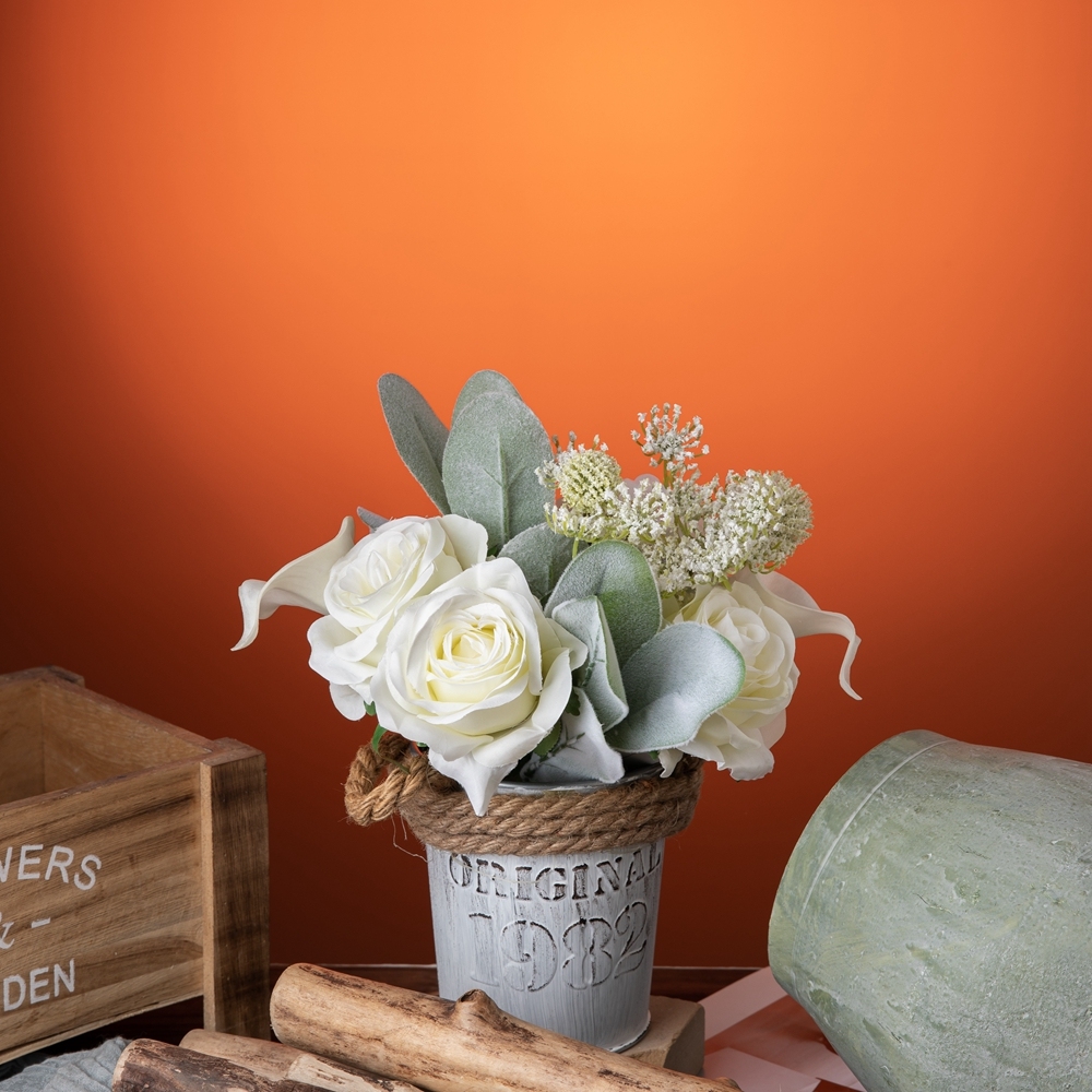 CF01200 Artificial Rose Calla Lily Hydrangea Thorn Ball Bouquet New Design Valentine's Day gift