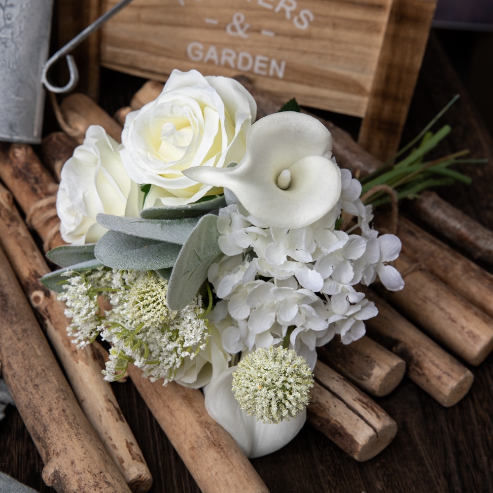 CF01200 Artificial Rose Calla Lily Hydrangea Thorn Ball Bouquet New Design Valentine's Day gift