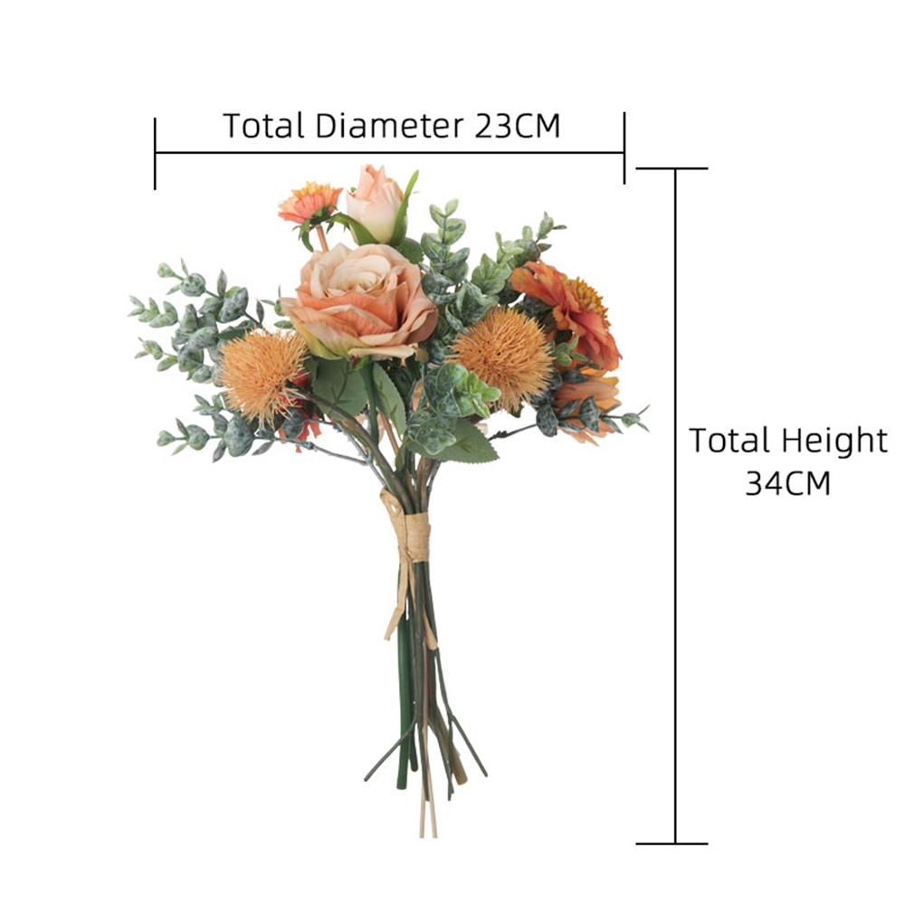 CF01101 Artificial Rose Dandelion Gerbera Hydrangea Bouquet New Design Decorative Flowers and Plants