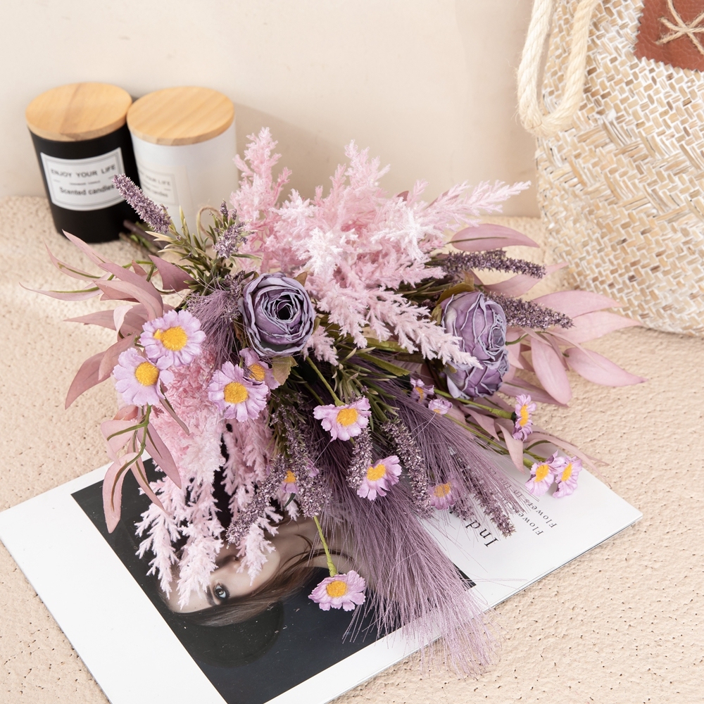 CF01170 Artificial Rose Daisy Bouquet New Design Valentine's Day gift Bridal Bouquet