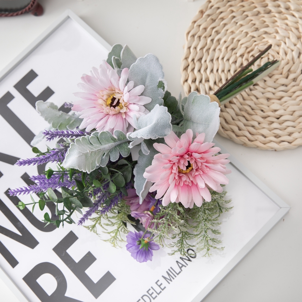 CF01156 Artificial Gerbera Bouquet New Design Garden Wedding Decoration Silk Flowers