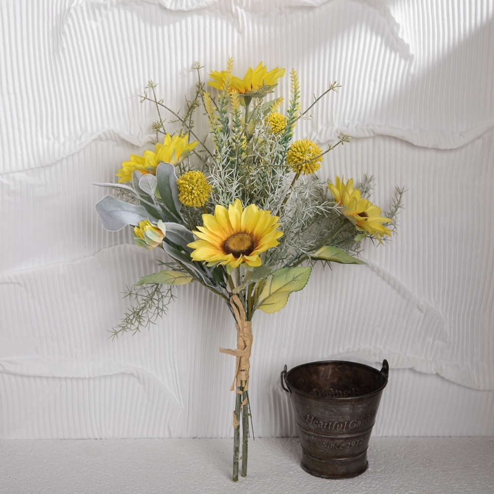 CF01123 Artificial Sunflower Thorn Ball Bouquet New Design Garden Wedding Decoration