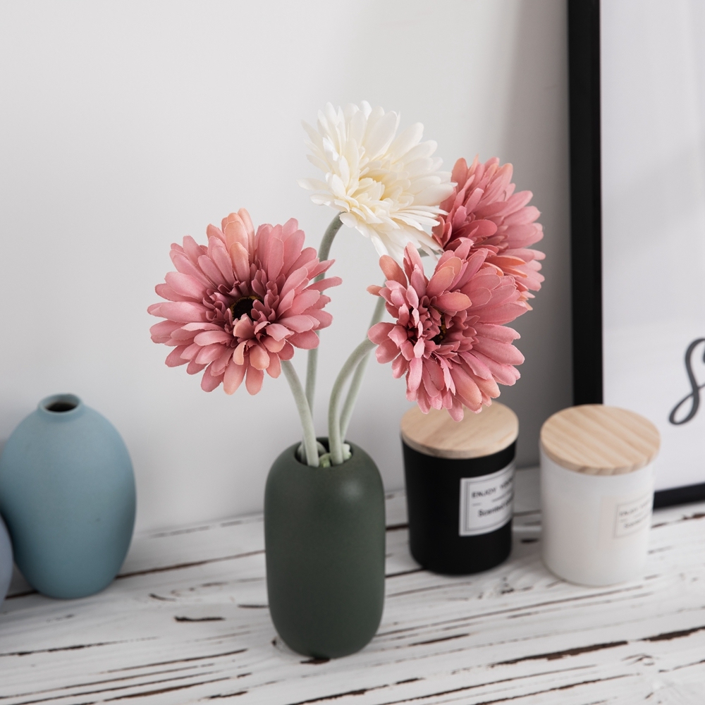 GF10004 silk Polychromatic fall Gerbera artificial flower for home decoration