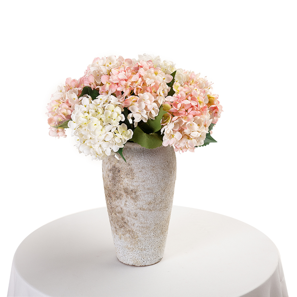 MW52666 Realistic Artificial Flowers Silk Hydrangeas Flower Arrangements For Festive Decorations