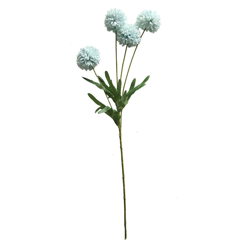 MW15191 New Design Artificial Pom Pom Flower Four Heads Artifical Silk For Wedding Supplies