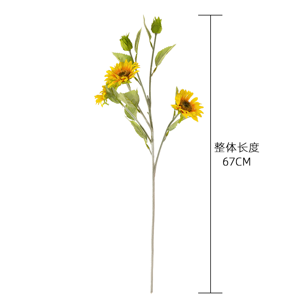 YC1057 Factory Direct Sale Artificial Flower White Sunflower For Christmas Decoration