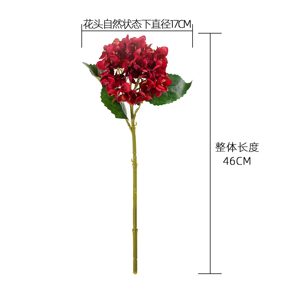 MW52666 Realistic Artificial Flowers Silk Hydrangeas Flower Arrangements For Festive Decorations