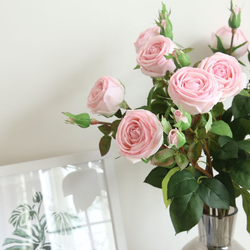 MW59991 Hot Sale rose flower artifisial real touch artificial flower real touch velvet roses flower