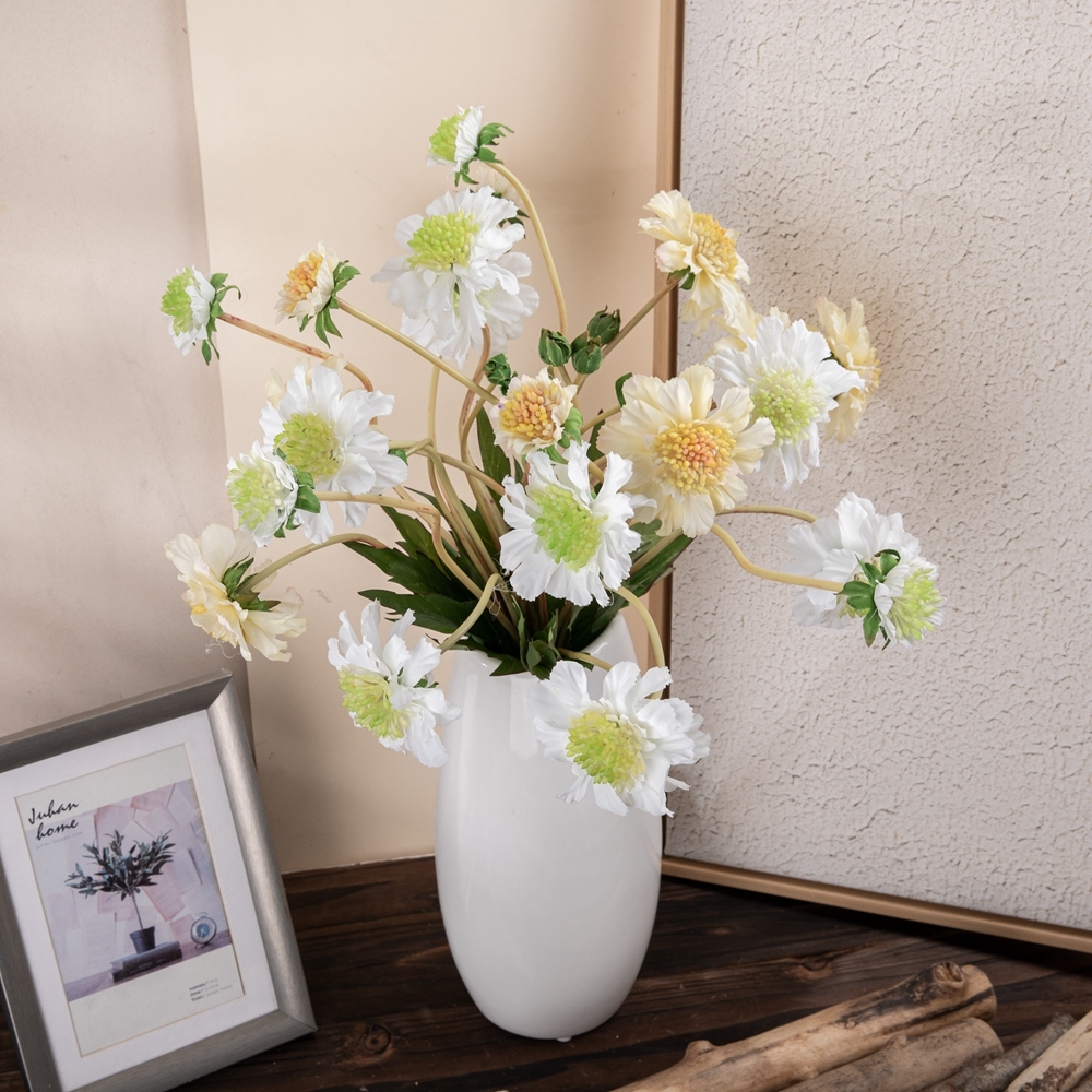 MW35423 Realistic Artificial Orchid Latex Flower 4 Branches Artificial Flower With SIngle Stem For Wedding Decoration