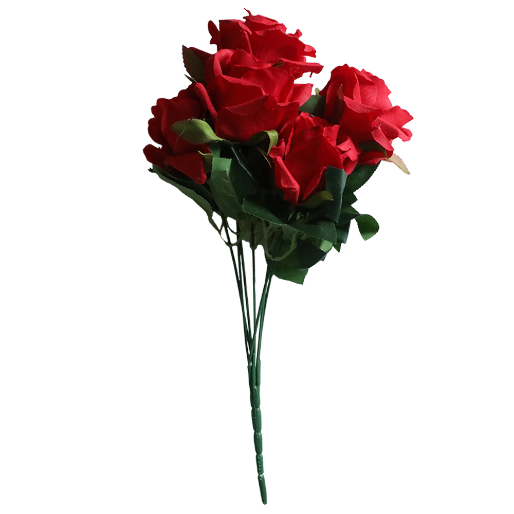 MW41102 7 Heads Artificial Silk Rose Bundle Rose Flower Bouquet Arrangement Wedding Decoration Made in China
