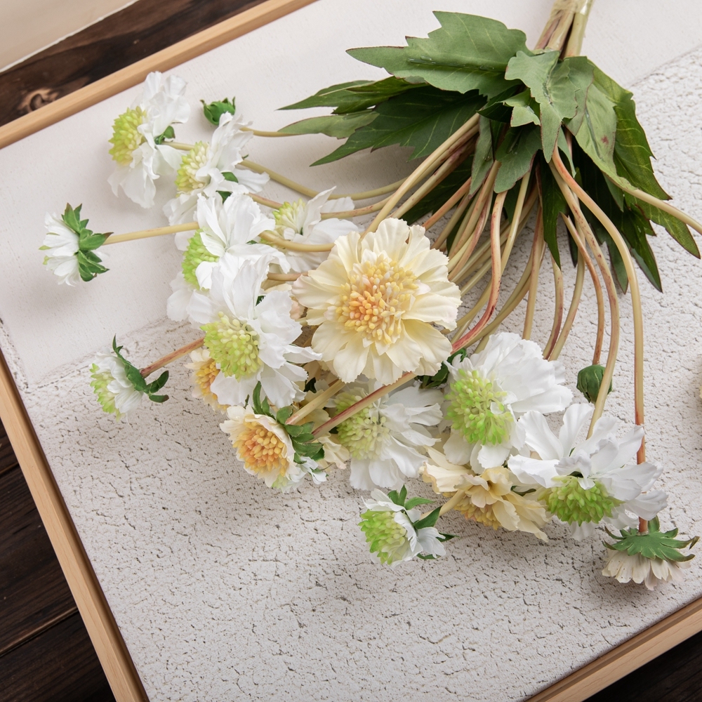 MW35423 Realistic Artificial Orchid Latex Flower 4 Branches Artificial Flower With SIngle Stem For Wedding Decoration